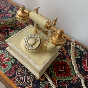 1970’s French style vintage Deco-Tel rotary dial phone. Rare one of a kind!!